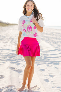 Girls: Aloha Pink & Green Sea Turtle Graphic Tee