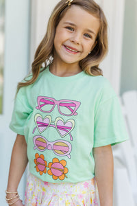 Girls: Grab Your Sunnies Mint Graphic Tee