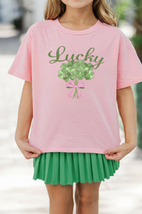 Girls: Lucky Bouquet Blush Graphic Tee