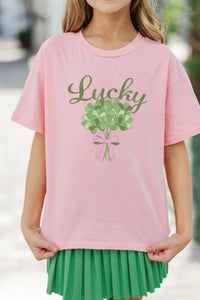 Girls: Lucky Bouquet Blush Graphic Tee