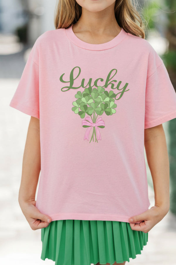 Girls: Lucky Bouquet Blush Graphic Tee