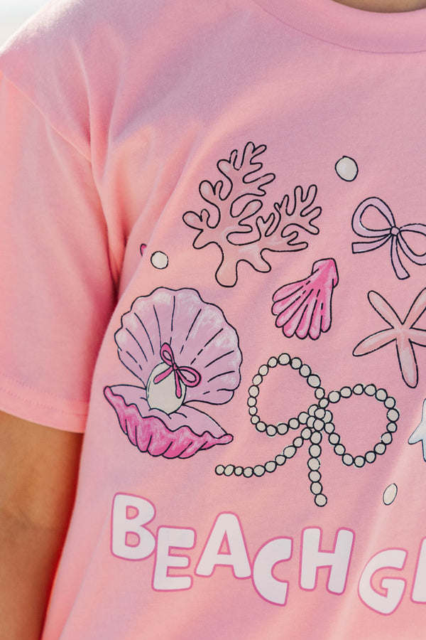Girls: Beach Girl Blush Graphic Tee