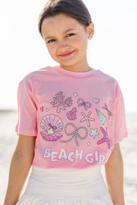 Girls: Beach Girl Blush Graphic Tee