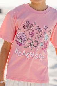 Girls: Beach Girl Blush Graphic Tee