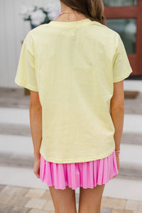 Girls: Postmarked Paradise Yellow Graphic Tee
