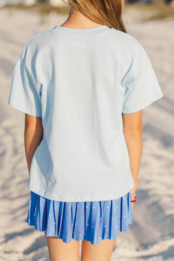 Girls: Stars & Sweetness Light Blue Graphic Tee
