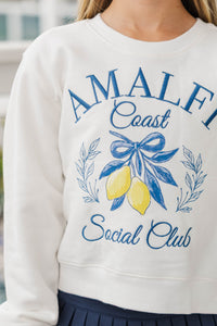 Girls: Amalfi Coast Social Club White Sweatshirt