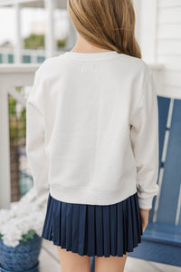 Girls: Amalfi Coast Social Club White Sweatshirt