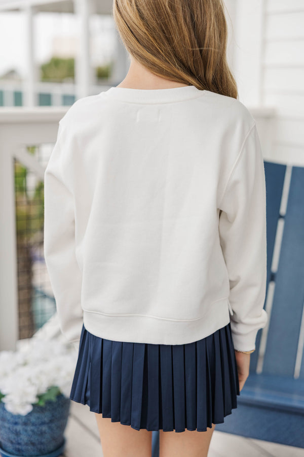 Girls: Amalfi Coast Social Club White Sweatshirt