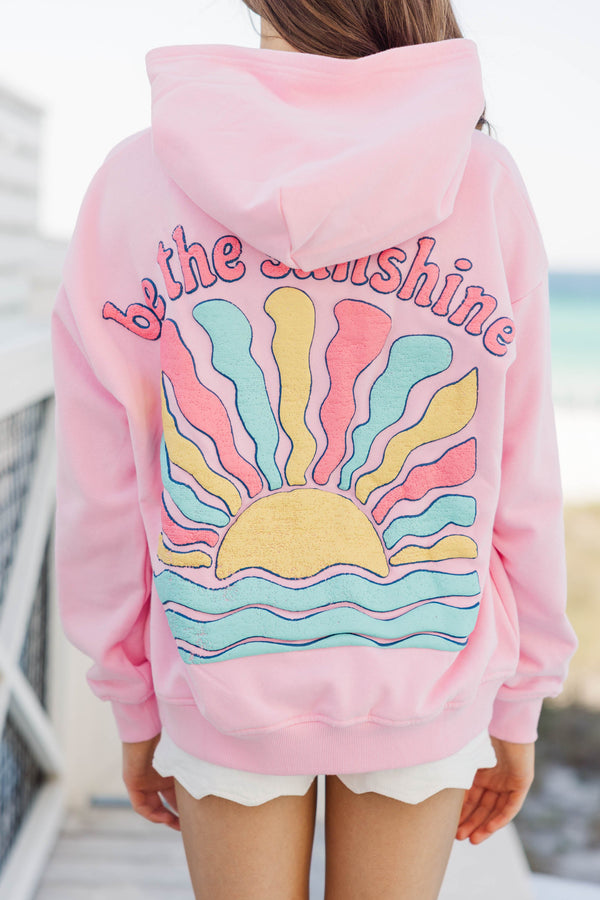 Girls: Be The Sunshine Blush Graphic Hoodie