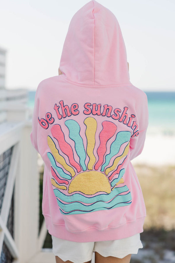 Girls: Be The Sunshine Blush Graphic Hoodie
