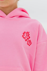 Girls: At Sea Pink Starfish Embroidered Hoodie