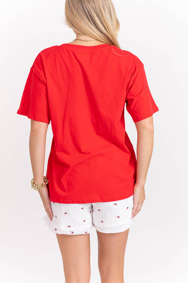 Oh My Stars Red Graphic Tee