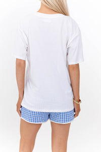 Land Of The Free White Floral Graphic Tee