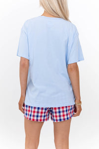 Patriotic Princess Light Blue Graphic Tee