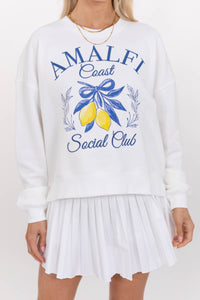 Amalfi Coast Social Club White Sweatshirt