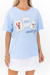 Coastal Girl Light Blue Graphic Tee