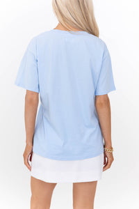 Coastal Girl Light Blue Graphic Tee