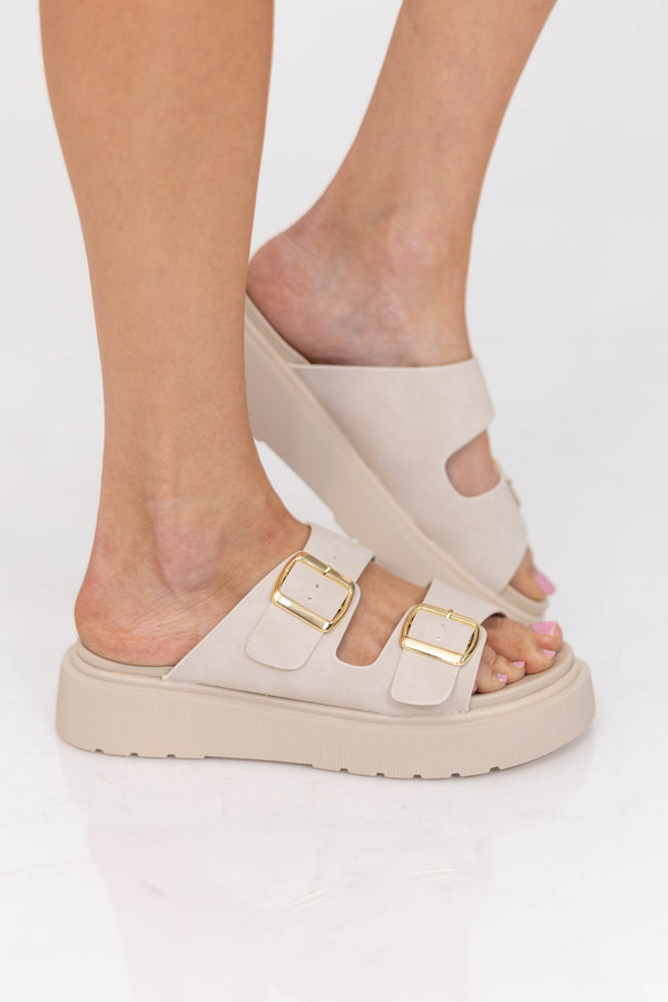 Pretty Day Taupe Sandals