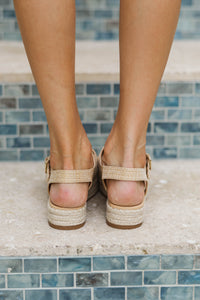 Simply Throw On Natural Sandals