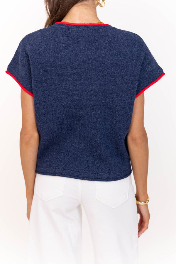 Daily Edit Navy Crab Sweater