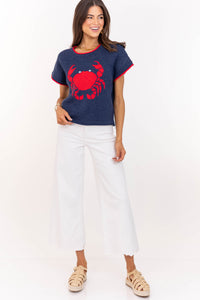 Daily Edit Navy Crab Sweater