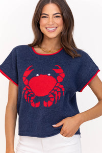 Daily Edit Navy Crab Sweater
