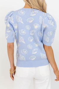 Signature Knit Light Blue Novelty Sweater