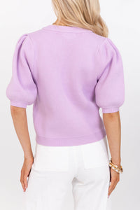 Style Shift Lavender Bow Sweater