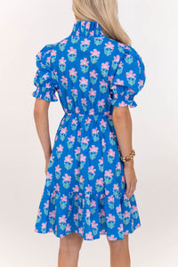 Casual Perfection Blue Floral Dress