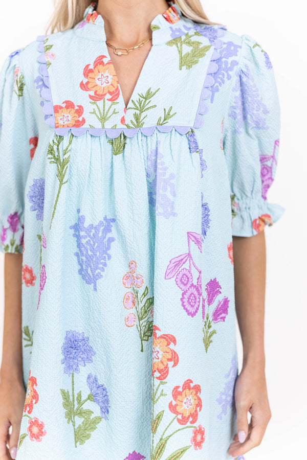 The Quick Change Mint Floral Dress