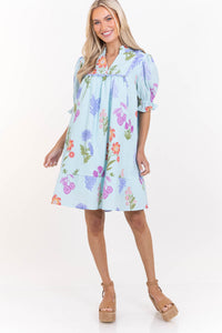 The Quick Change Mint Floral Dress