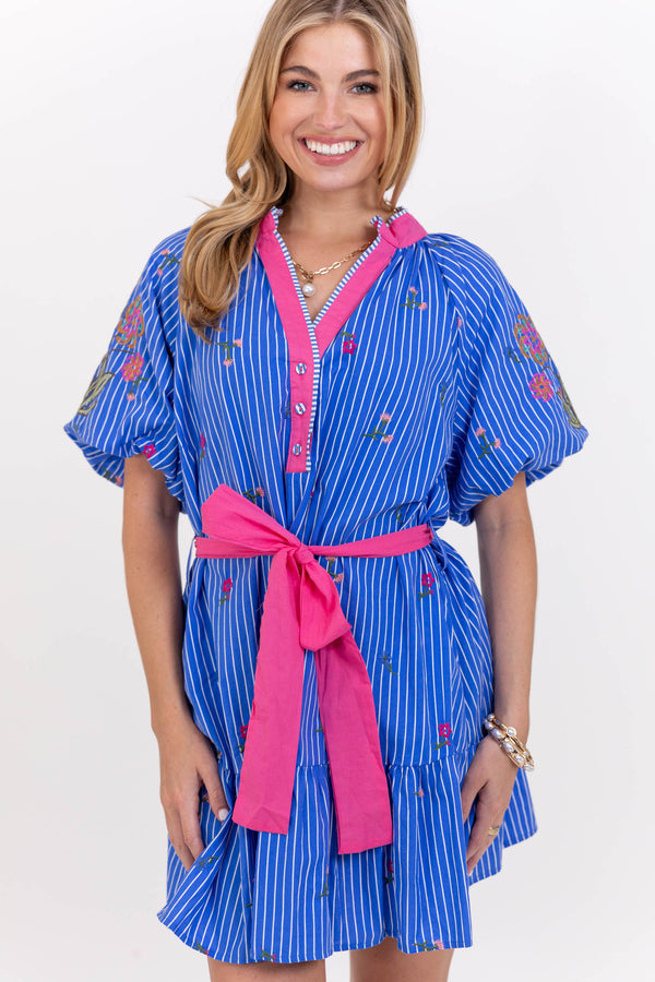 No Stress Style Blue Dress