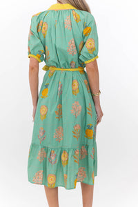 Relaxed With Intention Mint Medallion Midi Dress