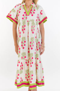 Unbothered Chic White Floral Midi Dress