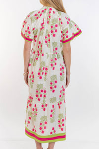 Unbothered Chic White Floral Midi Dress