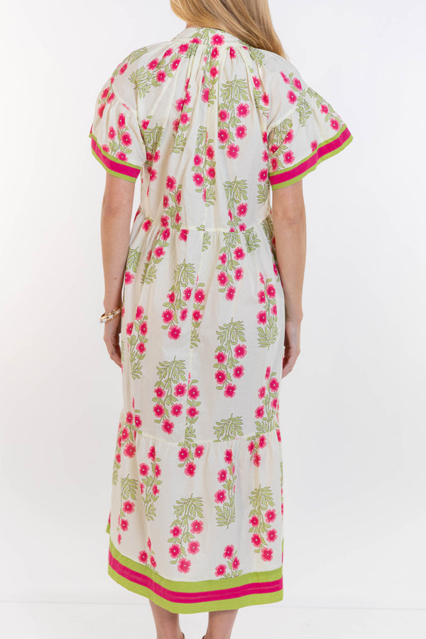 Unbothered Chic White Floral Midi Dress