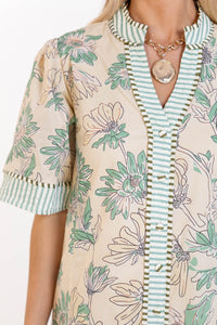 This One Just Works Sage Floral Babydoll Dress