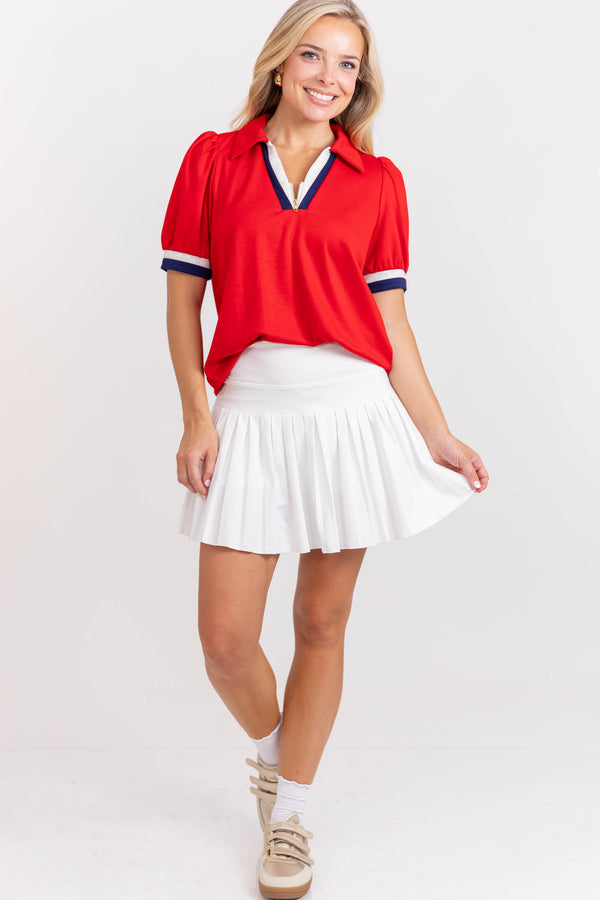 Made For Real Life Red Blouse