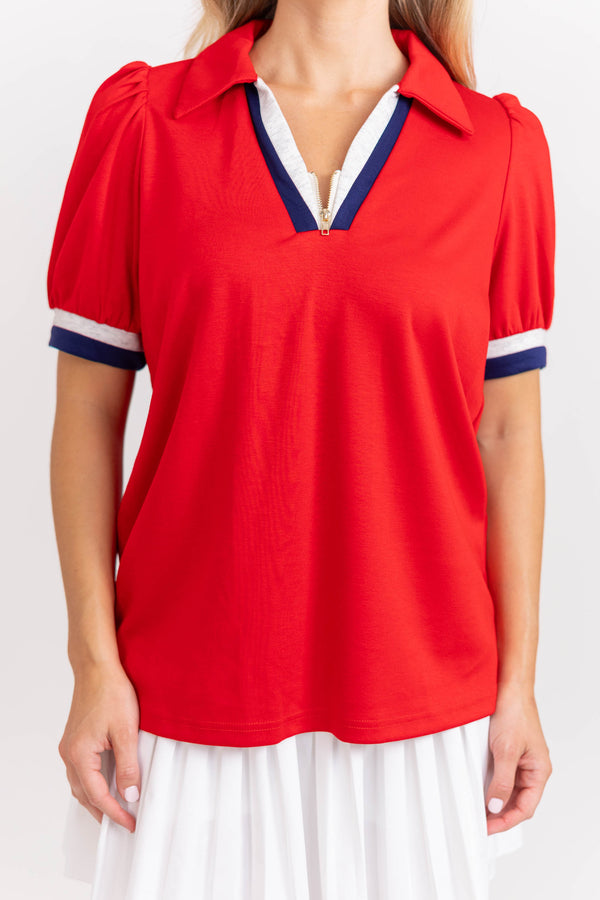 Made For Real Life Red Blouse