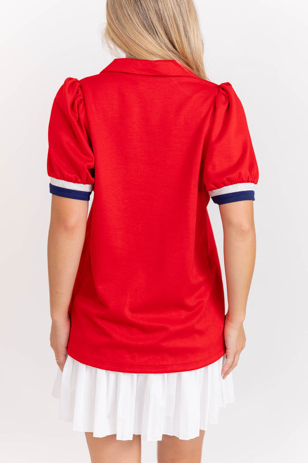 Made For Real Life Red Blouse