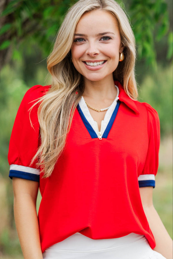 Made For Real Life Red Blouse