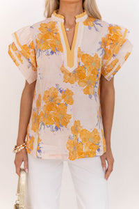 Always In Rotation Yellow Floral Blouse