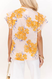 Always In Rotation Yellow Floral Blouse