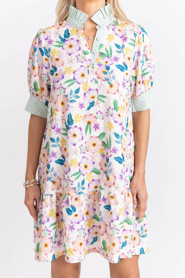 Easy By Design Green Floral Dress