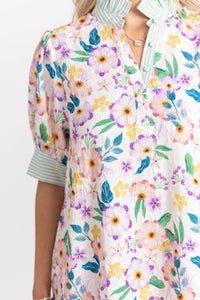 Easy By Design Green Floral Dress