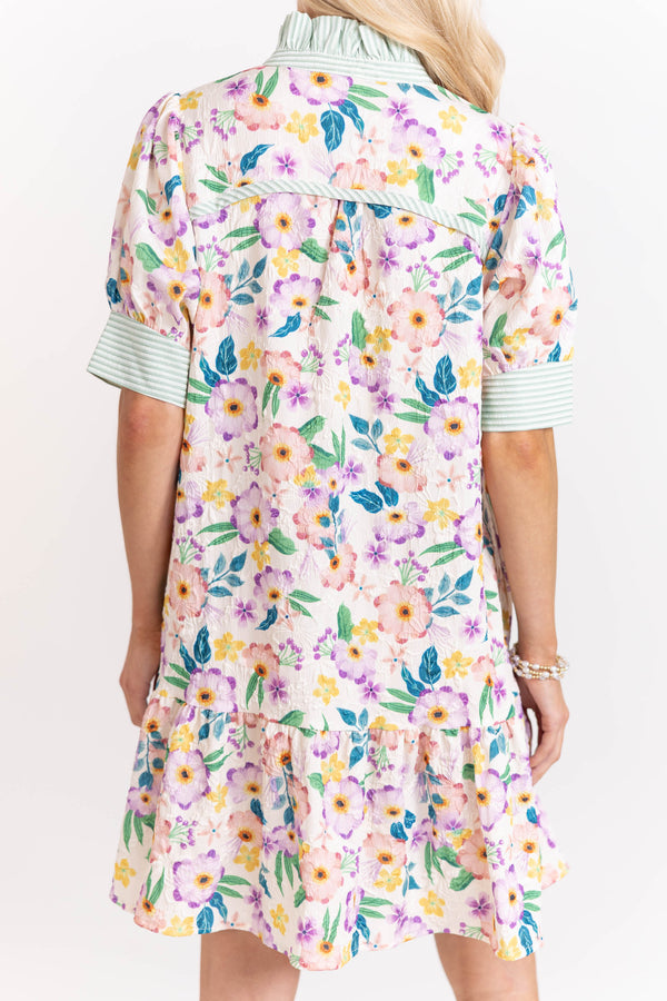 Easy By Design Green Floral Dress