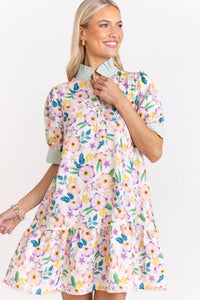 Easy By Design Green Floral Dress