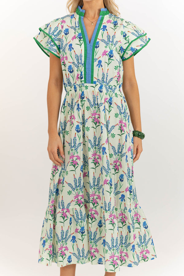 Instant Outfit Cream Floral Midi Dress