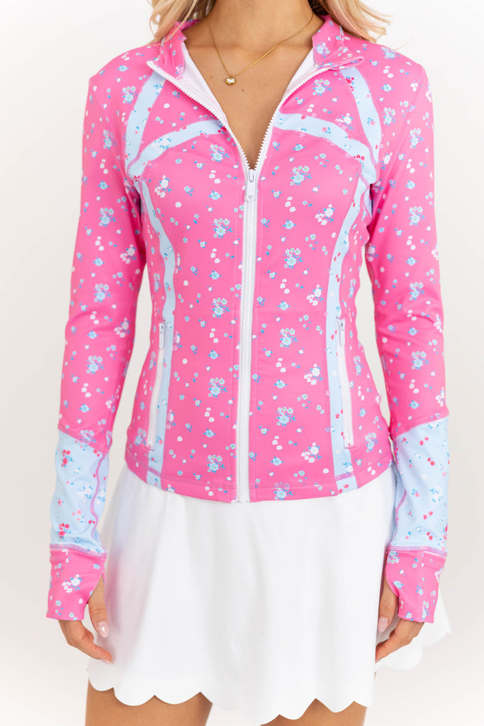 Sharing Stories Pink Mixed Print Cropped Jacket – Shop the Mint